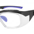 Fusion Omaha Prescription Safety Glasses Blue Clear - ANSI Z87.1 Certified Stamped