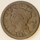1845-P Braided Hair Large Cent (G)