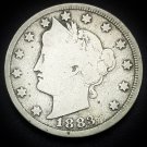 1883 Liberty Head "V" Nickel w/ "CENTS" (G)