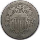 1869 Shield Nickel - No Rays (G)