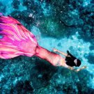 Kids Orange Mermaid Tail for Swimming with Monofin Best Gift Idea