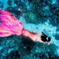 Kids Orange Mermaid Tail for Swimming with Monofin Best Gift Idea