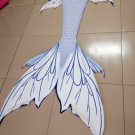 Adult White Mermaid Tail with Monofin Fit Mahina Silicone Monofin