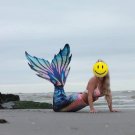 Mermaid Cosplay Black Pearl Swimmable Mermaid Tail with Monofin