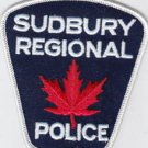 Sudbury regional Police Shoulder Patch-Canada
