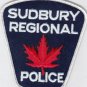 Sudbury regional Police Shoulder Patch-Canada