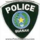 Quanah Texas Police Department uniform shoulder patch