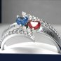 925 Sterling Silver Women Rings Custom Names Birthstone Promise Anniversary Gift