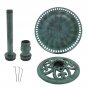 Antique Green Outdoor Pedestal Bird Bath Freestanding Antique Design Garden Backyard