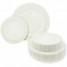 60 Disposable  Plate -  Elegant Vintage Plastic - Sizes 7.5 Inches and 10.25 Inches #ACST1