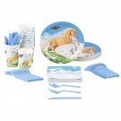 24 Set Party Disposable -   with Plate Knife Spoon Fork Cup Napkin -  Horse pattern  #ACST1
