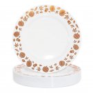 24 Disposable Plastic Dinner Plates -  Thanksgiving Party Fall Leaf Pumpkin - size 9 in #ACST1