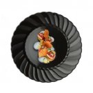 12  Disposable Plastic round Plate  -  Black color - size 6"     #CHCF2