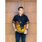 Exclusive men's batik shirt hem batik short-sleeved shirt - Chocolate, L