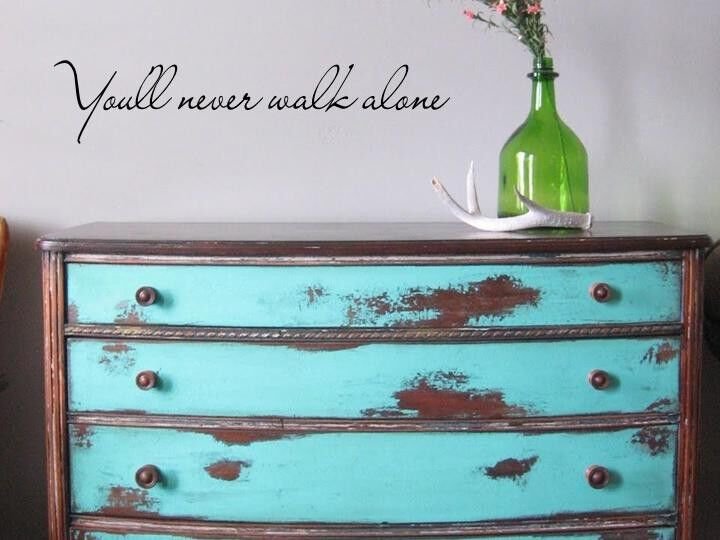 YOU'LL NEVER WALK ALONE Vinyl Decal Home Art