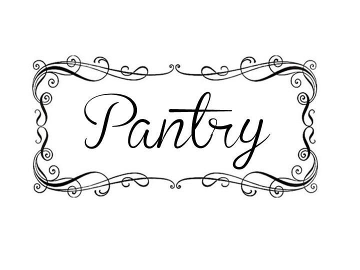 PANTRY SCROLL BORDER Vinyl Decal Home Art 12"