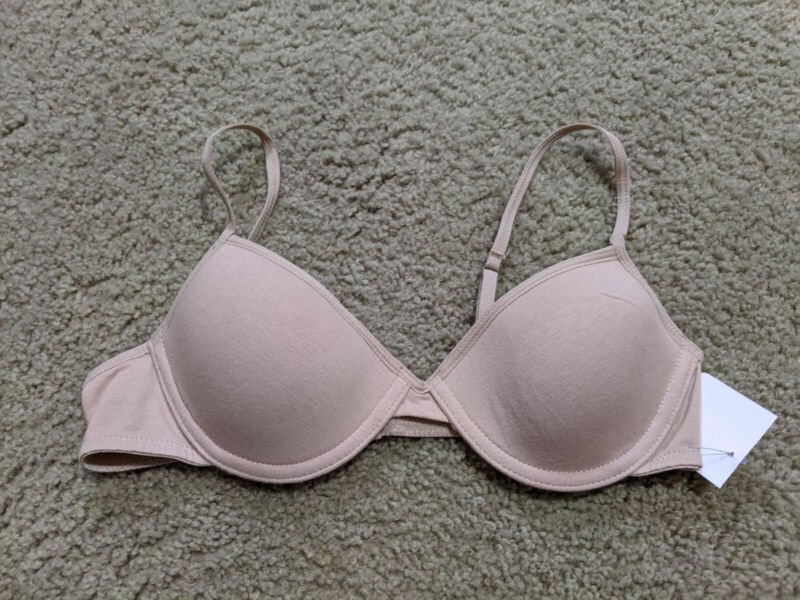 34B Beige Adjustable Straps Push Up Bra