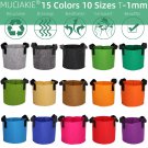 MUCIAKIE 15 Colors 10 Sizes w/ Handles Indoor Outdoor Fabric Aeration Pot Con...