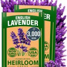 seeds 2 3000 premium english lavender pack, non-gmo herb seeds,-sourced wild