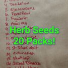 20 seeds packs medicinal all my herbs