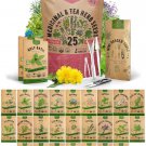 25 seeds medicinal & tea herb variety pack for indoor outdoors. 10900 non-gmo
