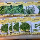 11 livingston herb seed packets lot of exp. 12/24 chives,parsley thyme,tarragon