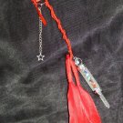 Genuine Clear Quartz RED Color Energy CHAKRA STONE Feather Amulet - Talismans