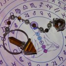 Genuine TIGER'S EYE Dragon Crystal Dowsing Pendulum with Printed Reading Mat