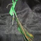 Genuine Aventurine GREEN Color Energy CHAKRA STONE Feather Amulet - Talismans