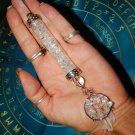 Genuine CLEAR QUARTZ WAND w/ Clear Quartz Crystals - Tree of Life Gemstone Wand
