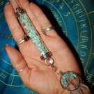 Genuine AMAZONITE WAND with Clear Quartz Crystals - Tree of Life Gemstone Wand
