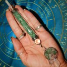 Genuine GREEN AVENTURINE WAND w/ Quartz Crystals - Tree of Life Gemstone Wand
