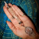 Genuine SUNSTONE WAND with Clear Quartz Crystals - Tree of Life Gemstone Wand