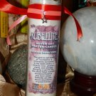 Genuine RUBELLITE PRAYER CANDLE - Contains Genuine Rubellite - Unscented