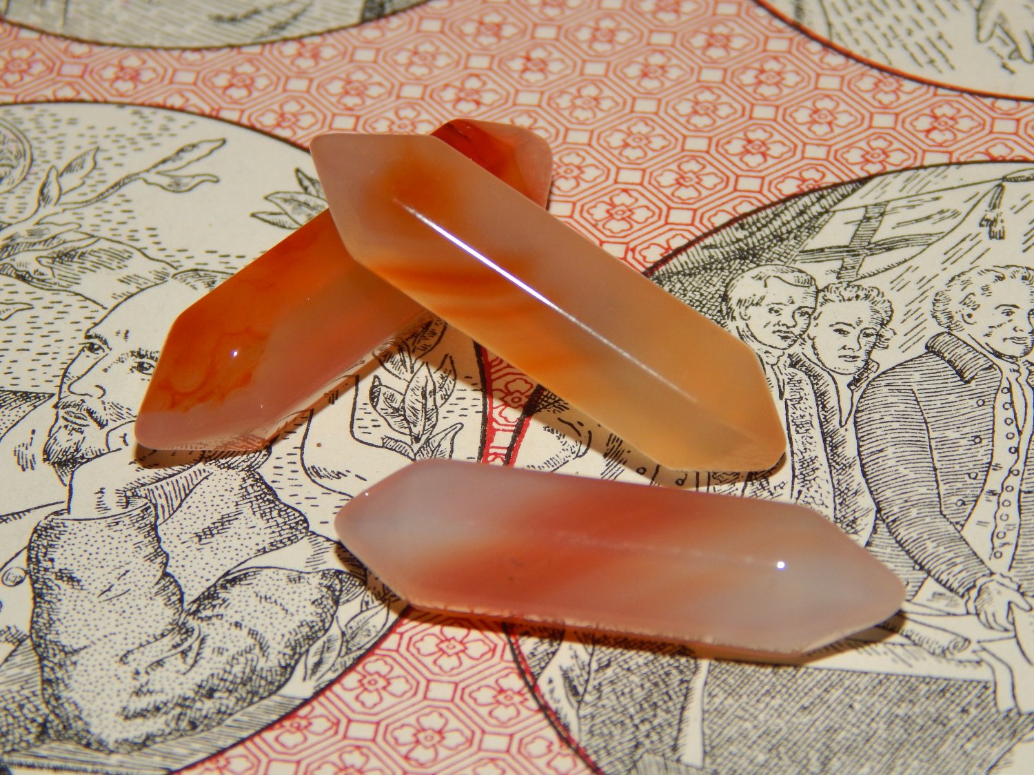 Genuine ORANGE AGATE Double Terminated Crystal - Genuine Orange Agate Crystal Point