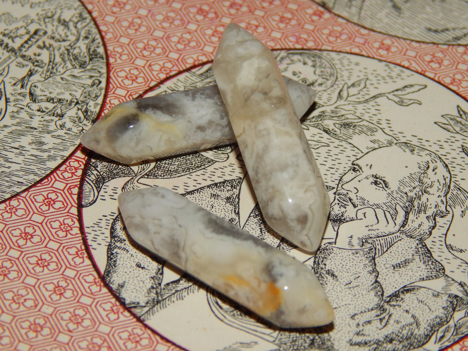 Genuine CRAZY LACE AGATE Double Terminated Crystal - Genuine Lace Agate Crystal Point