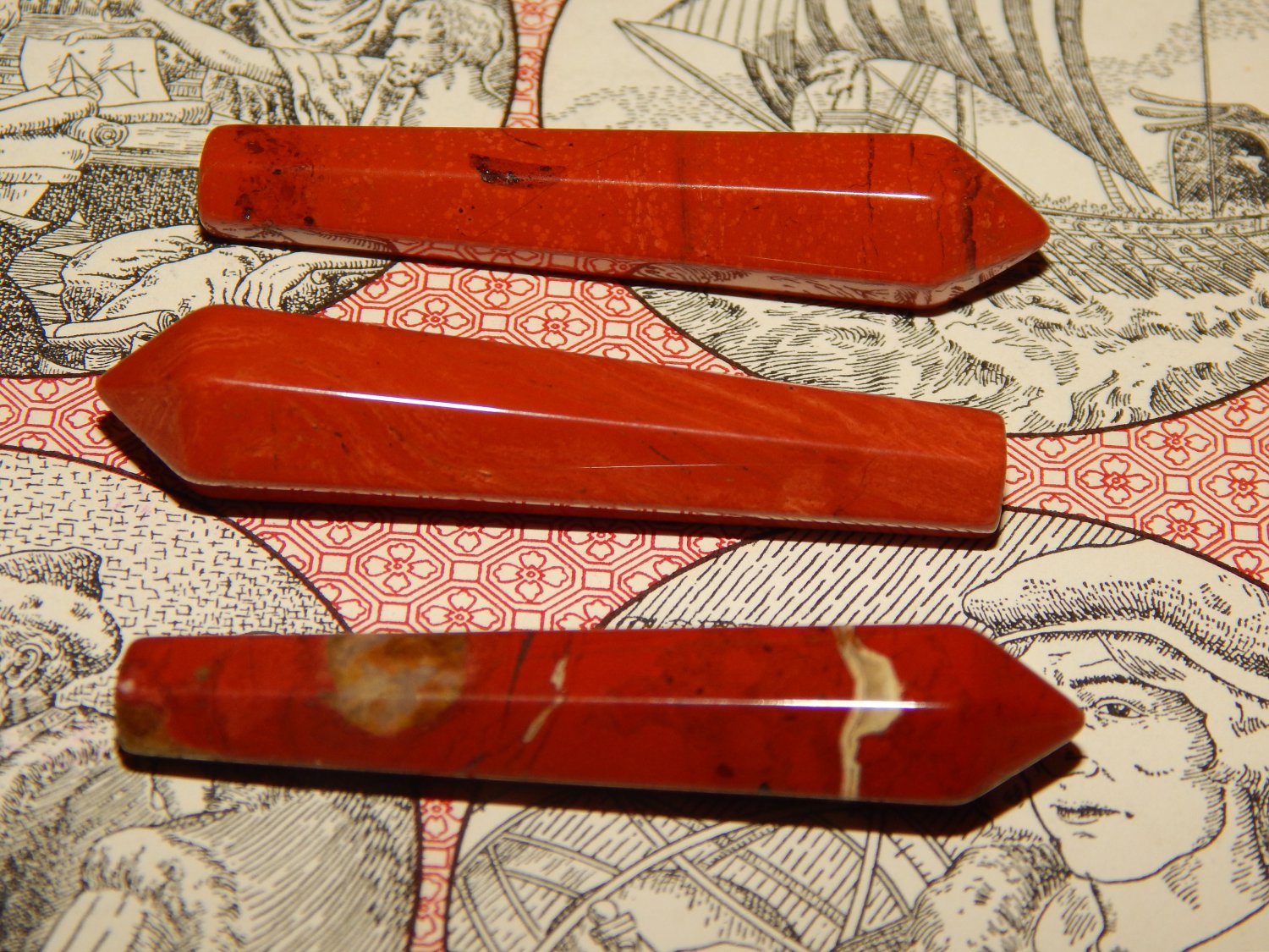 Genuine RED JASPER Single Terminated Crystal - Genuine Red Jasper Point