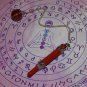 Genuine RED JASPER Crystal Point Dowsing Pendulum with Printed Reading Mat