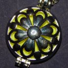 AROMATHERAPY LOCKET ~ Daisy Flower Design ~ Change Colors & Scents