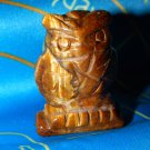 Genuine TIGER'S EYE OWL - 1.5 Inch Carved Tiger's Eye Owl - Metaphysical Healing Crystals