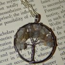 Genuine LABRADORITE Tree of Life Necklace - Silver Wire Wrapped Pendant