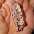 Genuine CLEAR QUARTZ Crystal Point Necklace - Copper Wire Wrapped Pendant