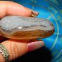 Genuine GREY AGATE Palm Stone - Large Tumbled Aquatic Agate - Metaphysical Crystals