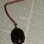 Genuine Black Agate Tree of Life Necklace - Copper Wire Wrapped Pendant with Agate Cabochon