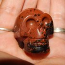 Genuine Mahogany Obsidian SKULL - 1.5 Inch Carved Obsidian Crystal Skull