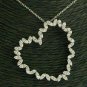 3.00Ct Round Cut Heart Shape White Gold Plated Pendant With Silver Chain