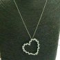 3.00Ct Round Cut Heart Shape White Gold Plated Pendant With Silver Chain
