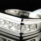 1.88CT Round Cut Diamond Channel Set Band Ring Men's 14k White Gold Over