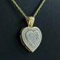 Valentine 0.80Ct Round Cut Diamond Heart Shape Pendant Yellow Gold Finish