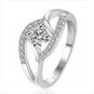 1.05Ct Round Cut VVS1/D Diamond Partywear Ring 14K White Gold Finish